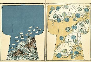 Unbekannt - 3 Holzschnittbücher (Kimonos)