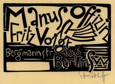 Karl Schmidt-Rottluff - Manus Offizin Fritz Voigt, Berlin