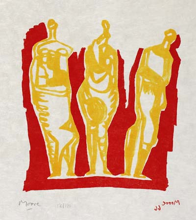 Henry Moore - Three standing figures