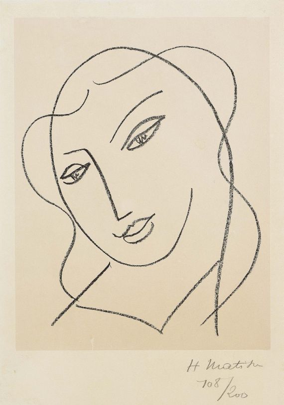 Henri Matisse - Étude pour la Vierge "Tête voilée"