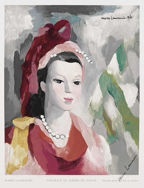 Marie Laurencin - Portrait de Femme en Rouge