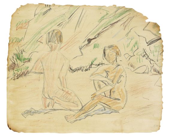 Erich Heckel - Zwei Frauen am Strand