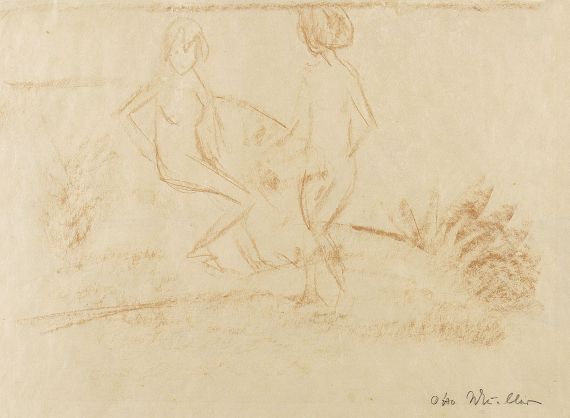 Otto Mueller - Zwei weibliche Akte in Landschaft