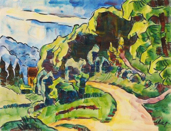 Karl Schmidt-Rottluff - Landschaft (Tessin)