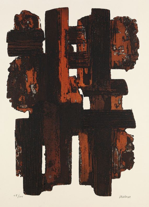 Pierre Soulages - Eau-forte IX