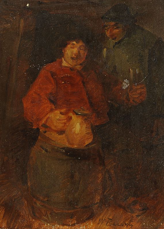 Wilhelm Busch - Zwei Bauern mit Krug