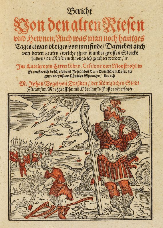 Johannes Chassanion - Bericht von den alten Riesen. 1588.