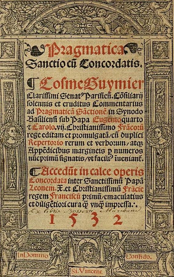 Karl VII. von Frankreich - Pragmatica sanctio. 1532.