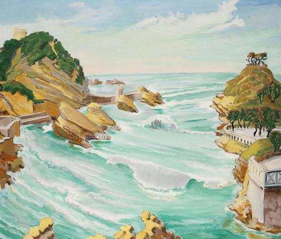 Erich Heckel - Felsen bei Biarritz