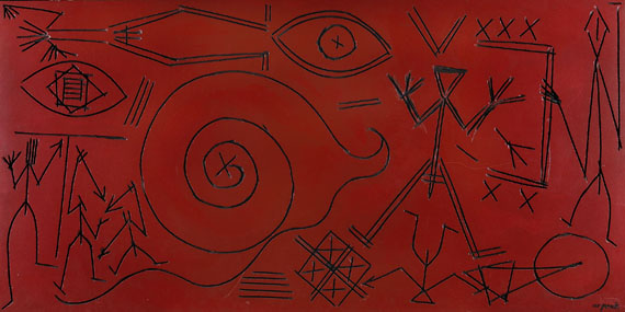 A. R. (d. i. Ralf Winkler) Penck - Ohne Titel (Rotes Relief)