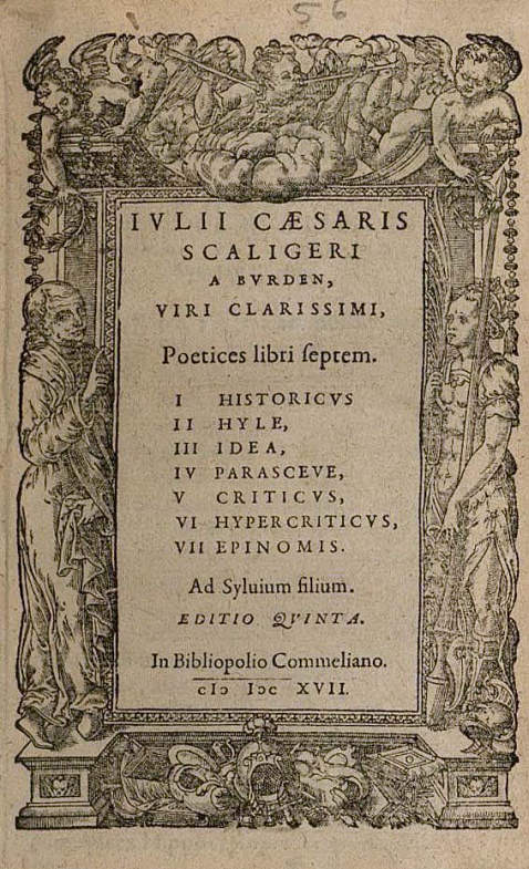 Julius Caesar Scaliger - Poetices. 1617.