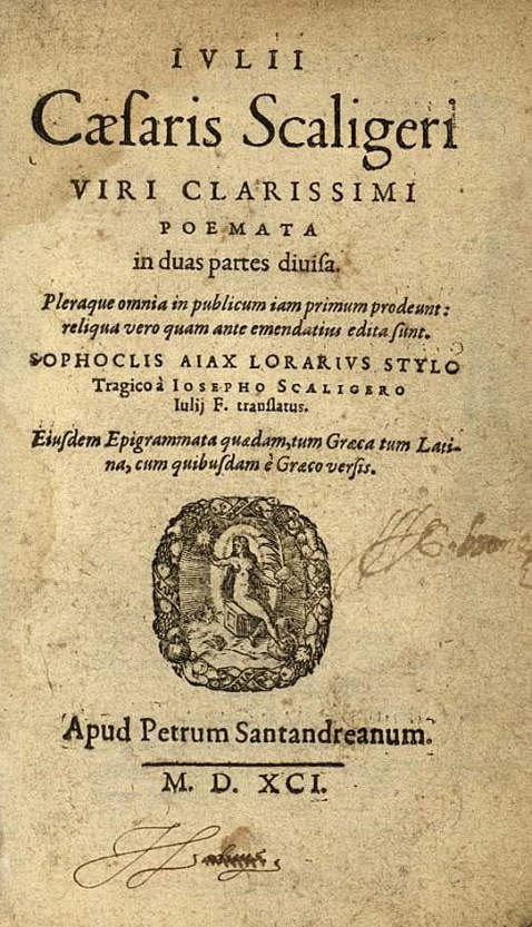 Scaliger, J. C. - Poemata. 1591.