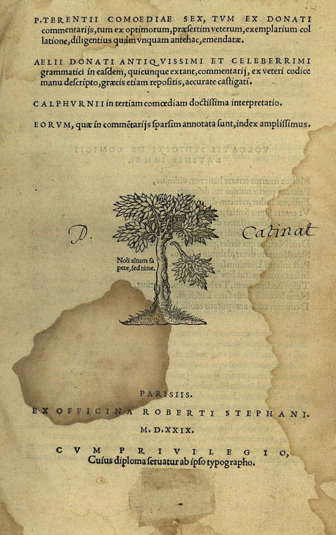 Terentius Afer, P. - Comoediae sex (1529)