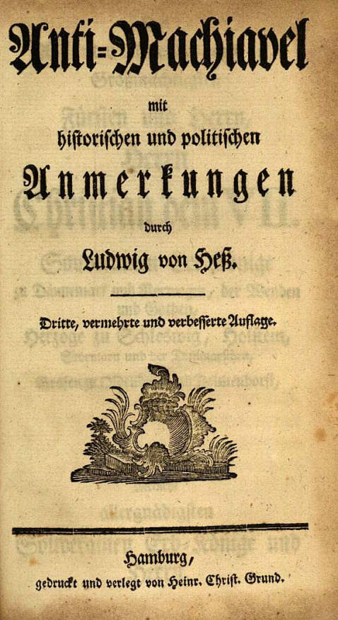 Friedrich II., d. Gr. - Anti-Machiavel. 1766