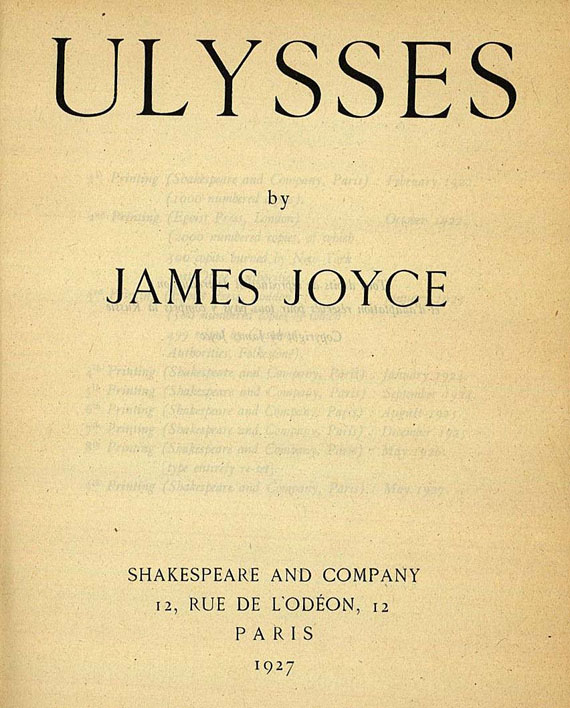 James Joyce - Ulysses. 1927