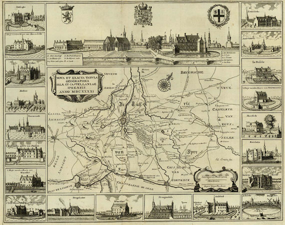  Belgien - Nova et exacta tabula geographica Salae et Castellaniae Iprensis Anno MDCXXXXI.