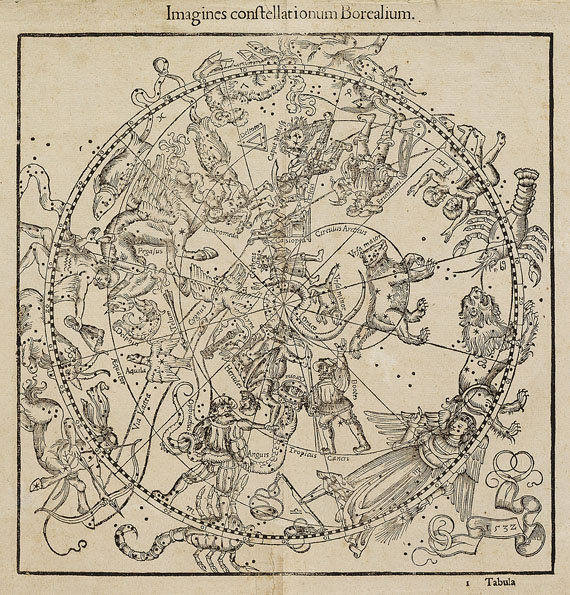 Himmelskarte - Imagines constellationum Borealium.