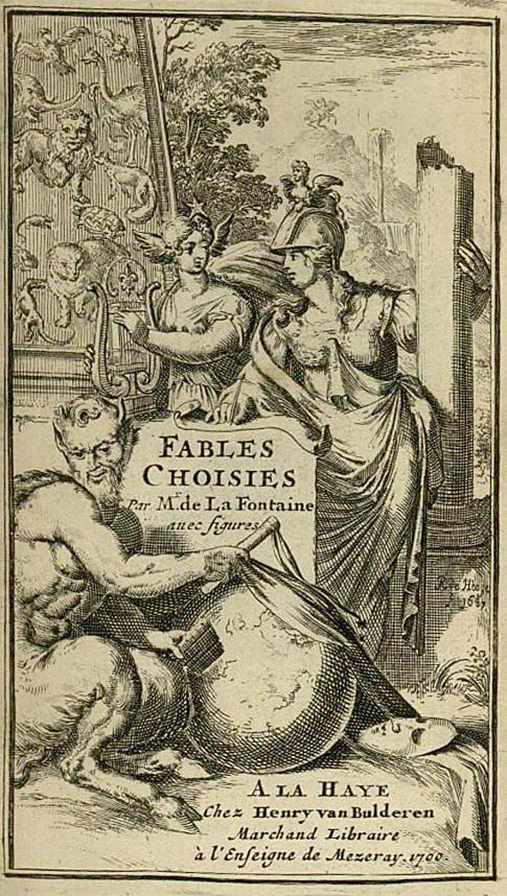 Jean de La Fontaine - Fables choisies. 2 Bde. 1700