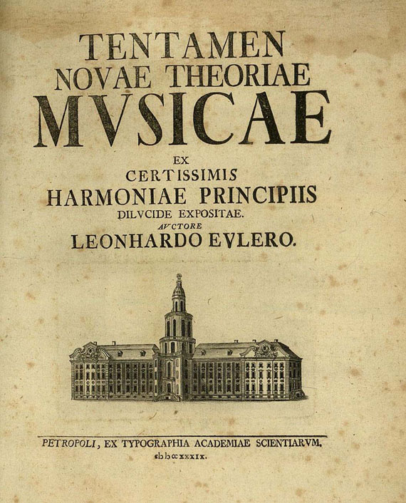 Leonhard Euler - Tentamen novae theoriae musicae. 1739