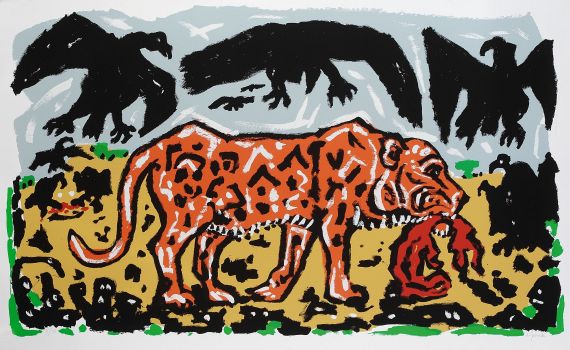 A. R. (d. i. Ralf Winkler) Penck - Ohne Titel (Tiger und Geier)