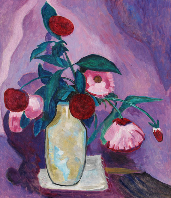 Gabriele Münter - Blumen Rosa