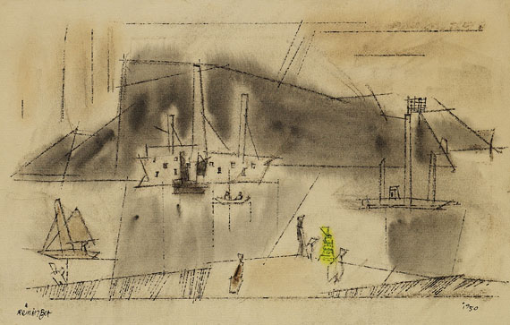 Lyonel Feininger - Untitled (Roadstead)