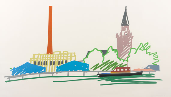 Tom Wesselmann - Thames Scene with Power Station