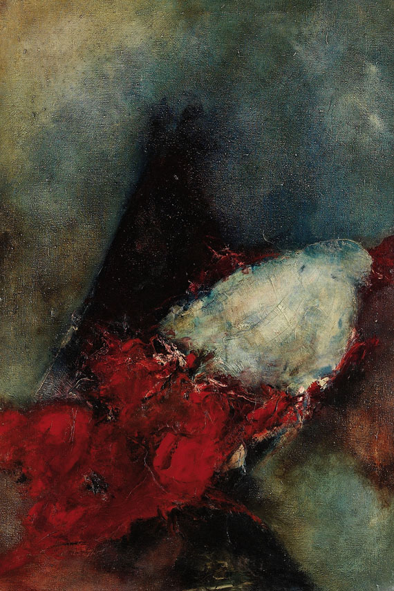 Peter Kuckei - Abstrakte Komposition mit Rot