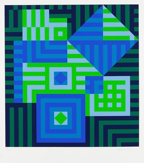 Victor Vasarely - Abstrakte Komposition