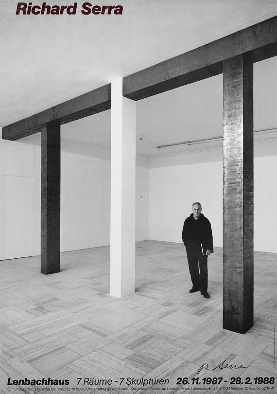 Richard Serra - Plakat: 7 Räume - 7 Skulpturen