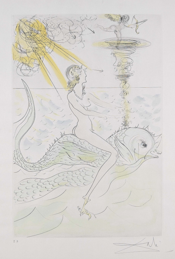 Salvador Dalí - 2 Bll.: Triomphe de Vénus. Sirène au dauphin