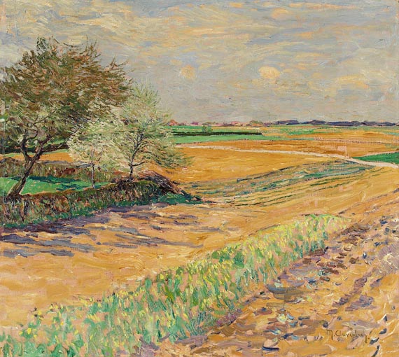 Max Clarenbach - Frühlingslandschaft bei Wittlaer am Niederrhein