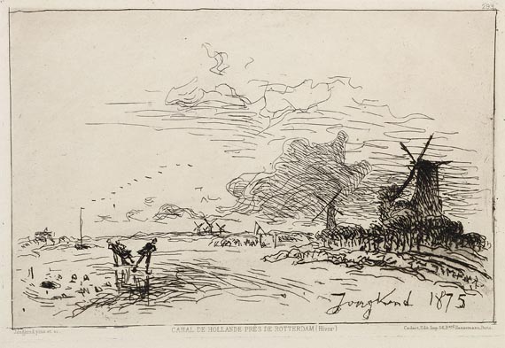 Johann Barthold Jongkind - Canal de Hollande, près de Rotterdam (Hiver)