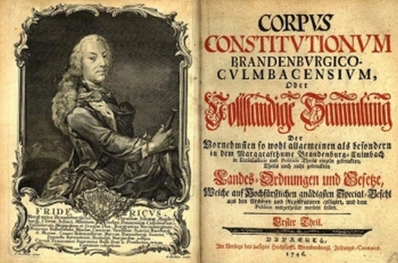 Corpus Constitutionum Brandenburgico-Culmbacensium - Corpus Constitutionum Brandenburgo ... 1746