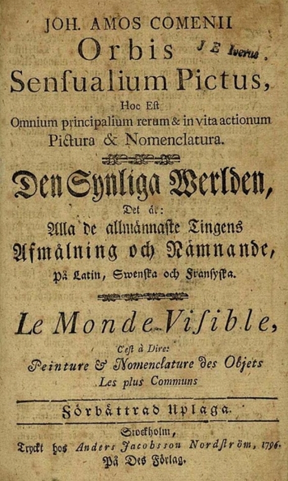 J. A. Comenius - Orbis sensualium pictus. 1796