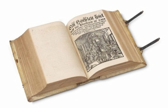   - Biblischs Spiel. 1550. - 6 weitere Schriften eingebunden