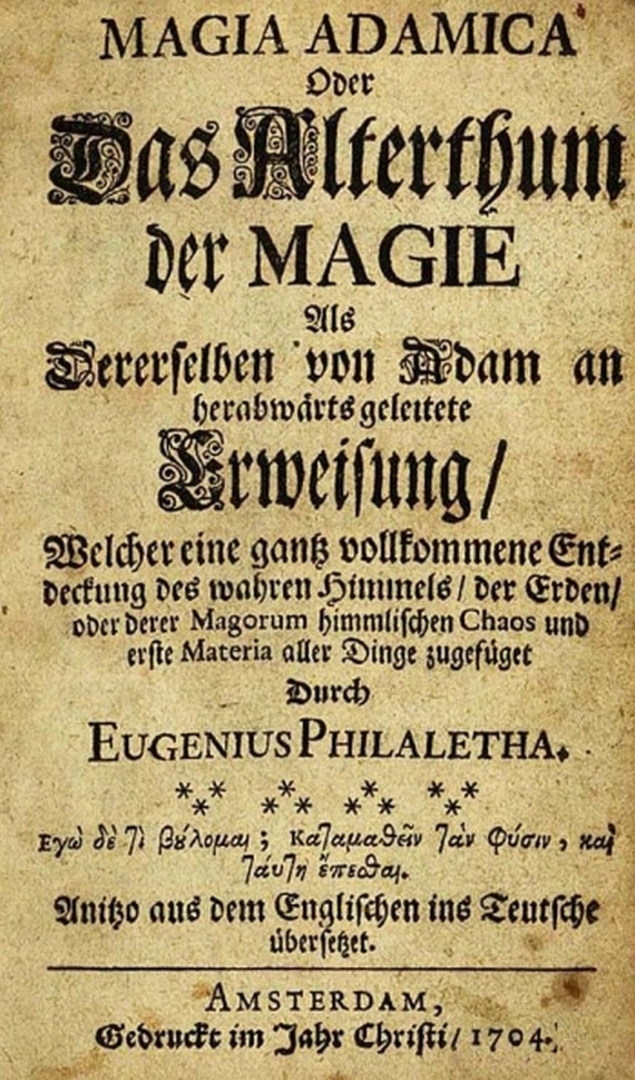 D. Philalethes - Magia adamica. 1704.