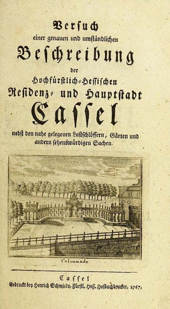 Hessen - Schminke, F. C., Beschreibung von Kassel. 1767