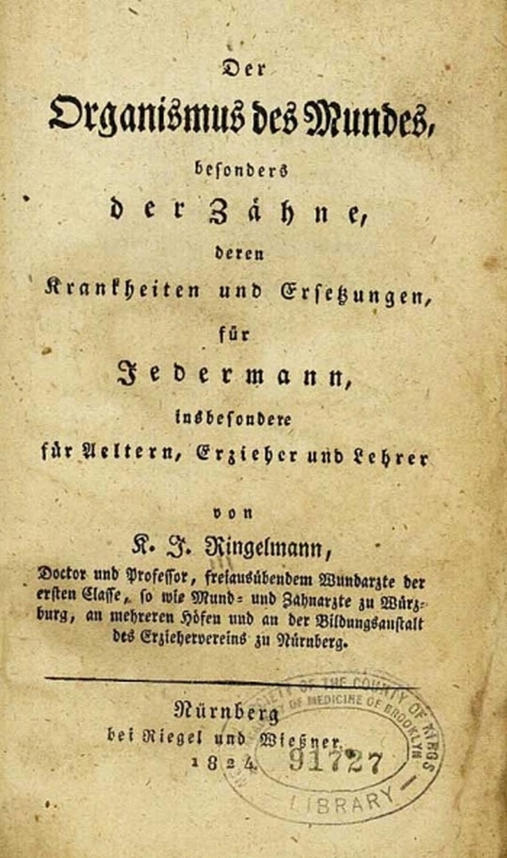 K. F. von Ringelmann - Organismus des Mundes. 1824