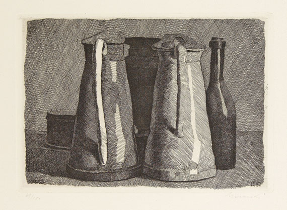 Giorgio Morandi - Natura morta con cinque oggetti