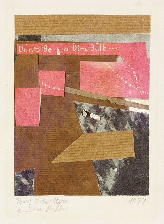 Kurt Schwitters - a Dim Bulb (Keine Leuchte)