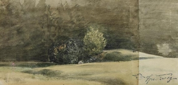 Carl Spitzweg - Büsche am Waldrand