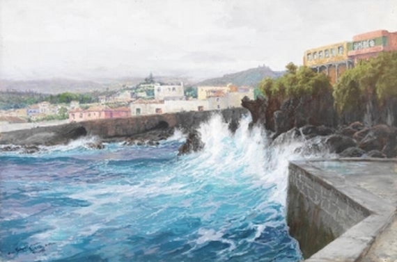 Hans Bohrdt - Küste bei Puerto Cruz, Orotava auf Teneriffa