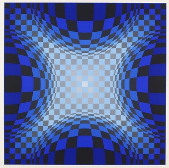 Victor Vasarely - Gri Blu