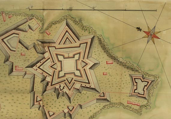 Spanien - Plan du fort st philippe, dans minorque.