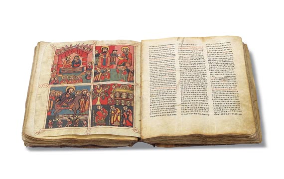  Manuskripte - Synaxarium. Äthiop. Pergament-Manuskript, Ende 18. Jh.