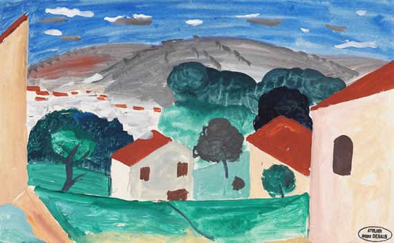 André Derain - Paysage avec maison rose