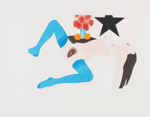 Tom Wesselmann - Embossed Nude with still life # 4 (with cunt)