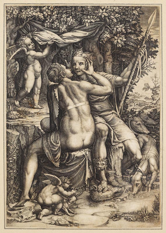 Giorgio Ghisi gen. Mantuano - Venus und Adonis