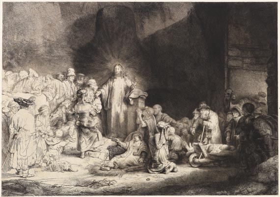 Harmensz. Rembrandt van Rijn - Christus heilt die Kranken. Genannt: Das Hundertguldenblatt
